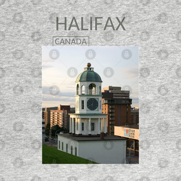 Halifax Nova Scotia Canada Clock Souvenir Gift for Canadian Citizens T-shirt Apparel Mug Notebook Tote Pillow Sticker Magnet by Mr. Travel Joy